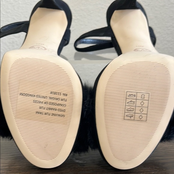 Michael Kors Black Heels with Stiletto Heel and Fur Detail Never Worn - Picture 10 of 10